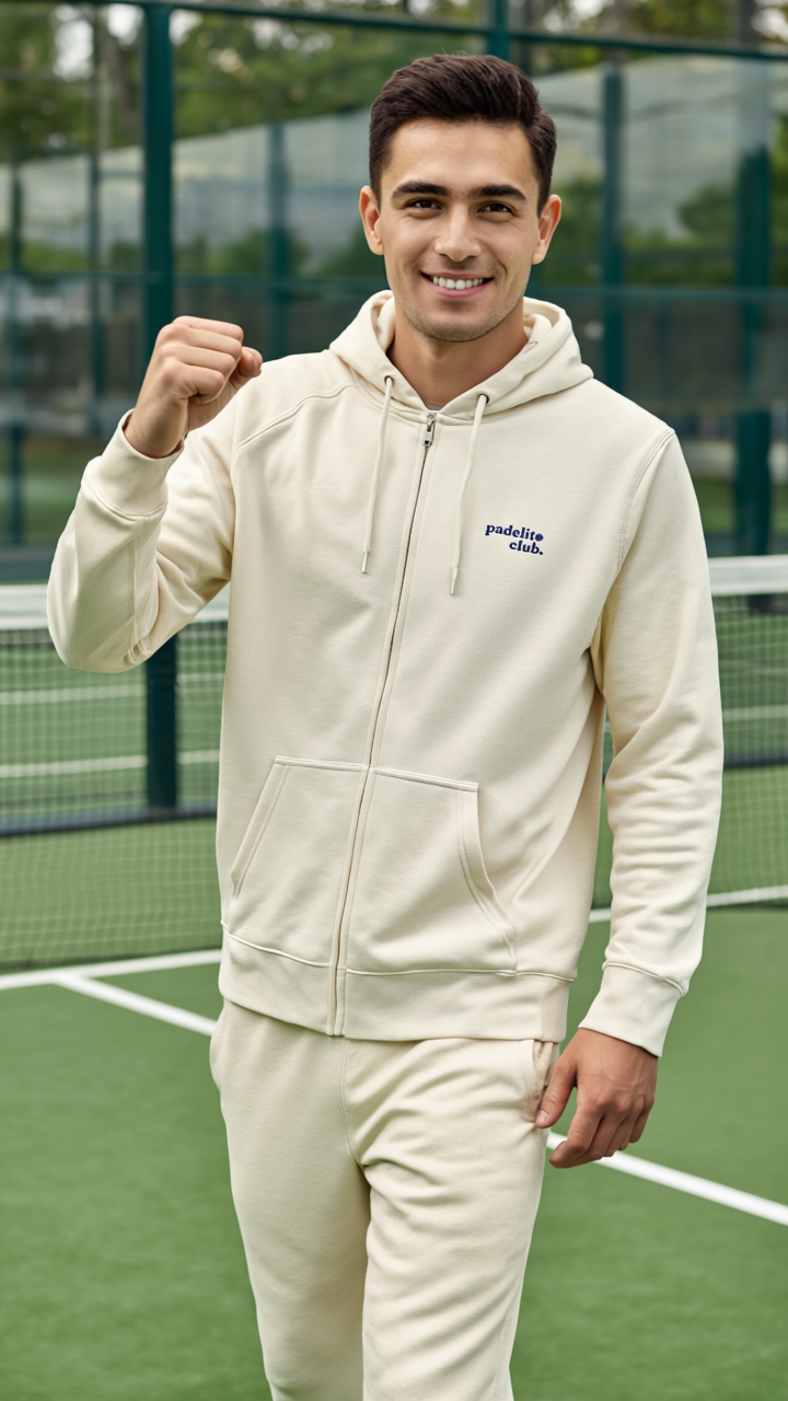 Vest met rits - On and Off court - logo blauw