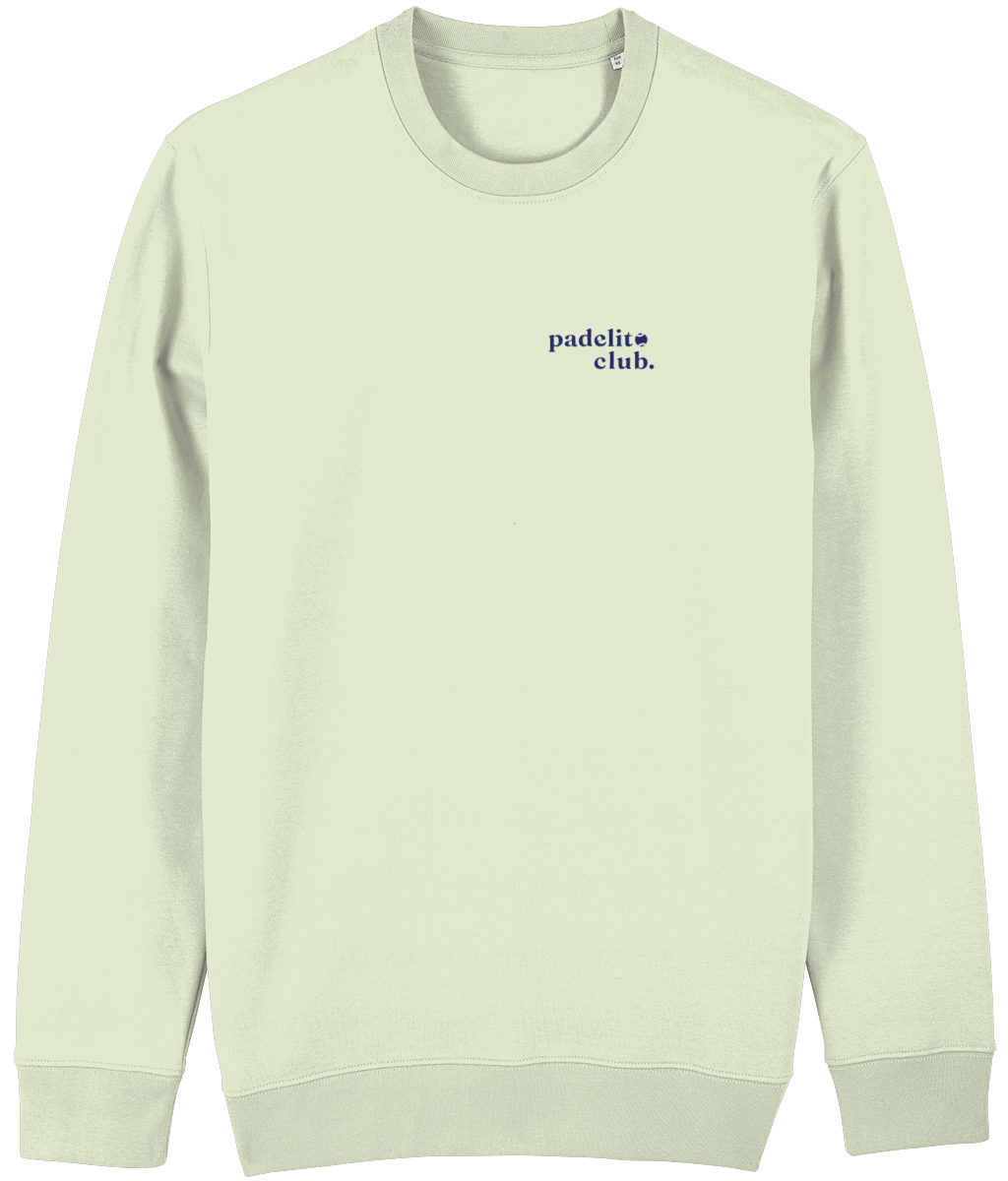 Heavy basic padelsweater met opdruk, warme trui voor sport en vrije tijd.