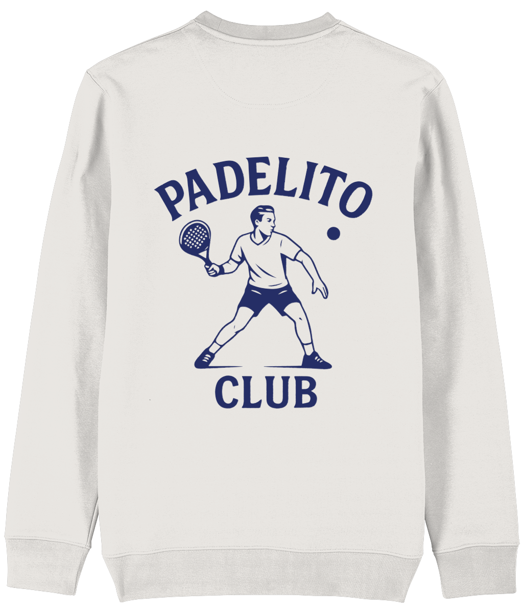Heavy basic padelsweater met opdruk, warme trui voor sport en vrije tijd.