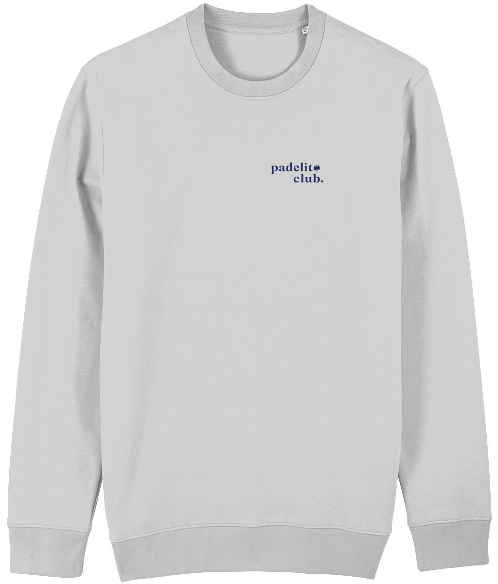 Heavy basic padelsweater met opdruk, warme trui voor sport en vrije tijd.