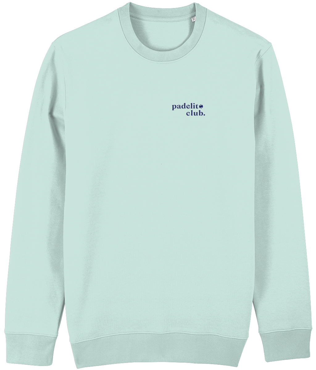 Heavy basic padelsweater met opdruk, warme trui voor sport en vrije tijd.