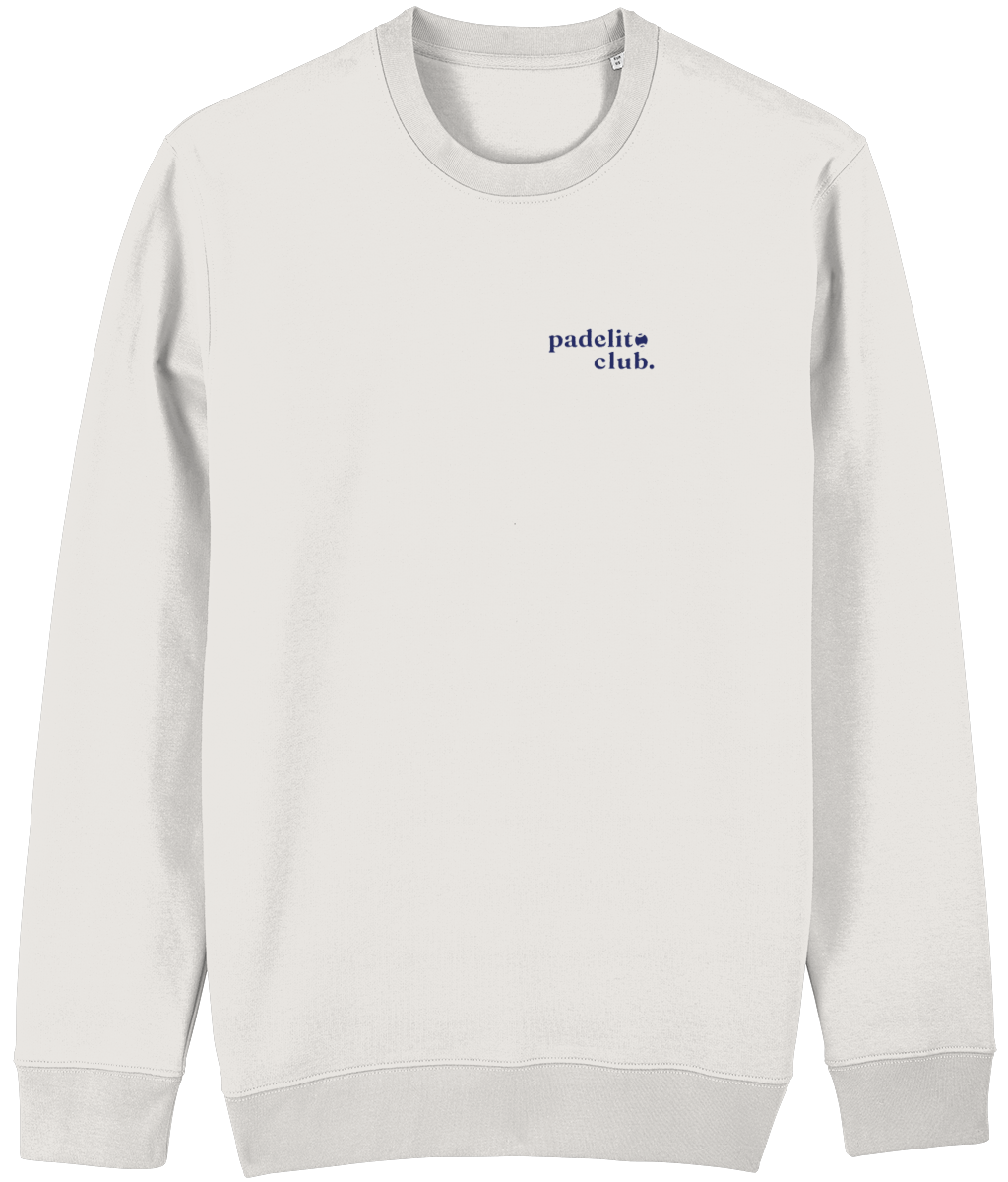 Heavy basic padelsweater met opdruk, warme trui voor sport en vrije tijd.