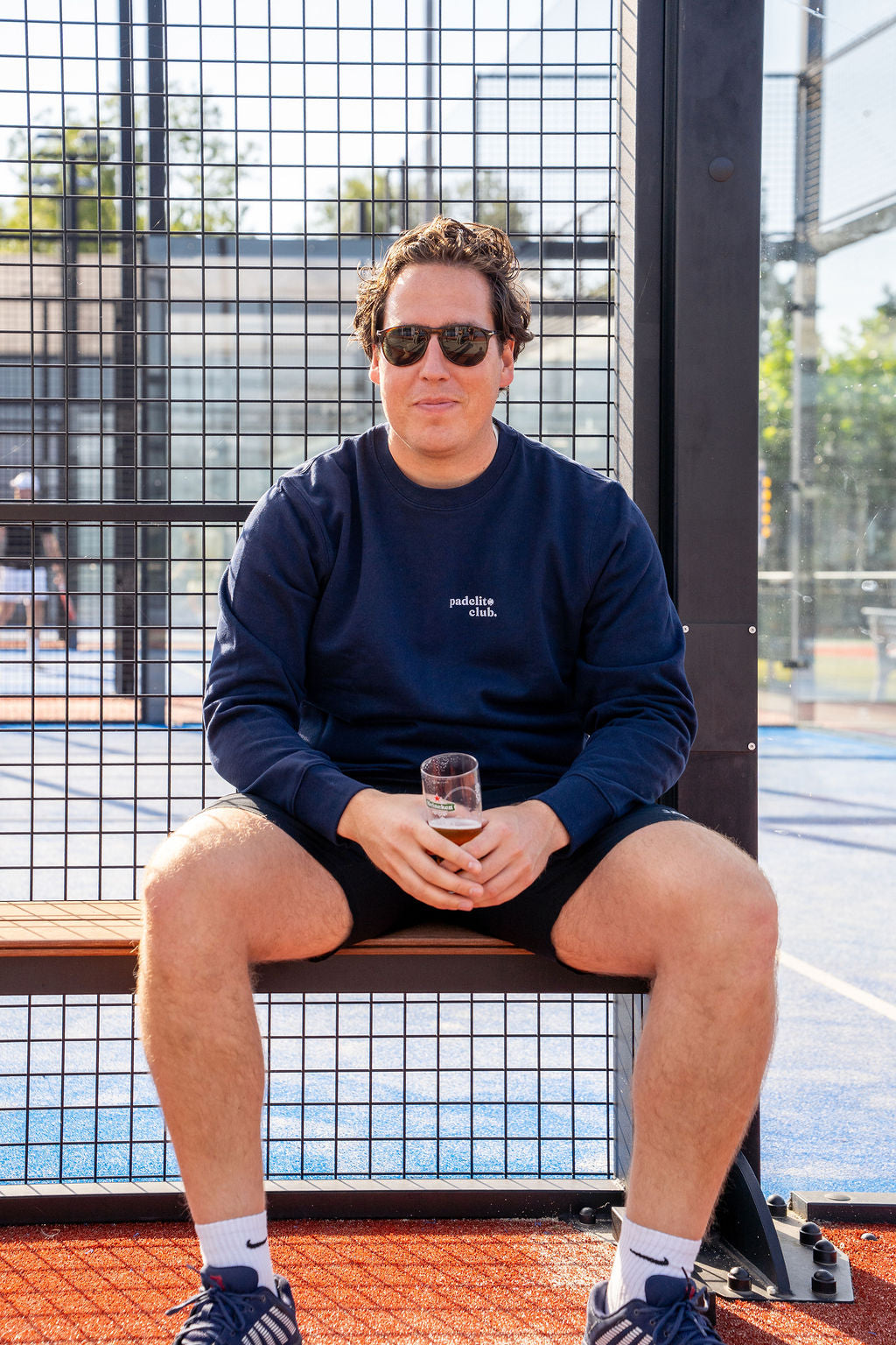 Heavy basic padel trui / sweater zonder opdruk, warme trui voor sport en vrije tijd.