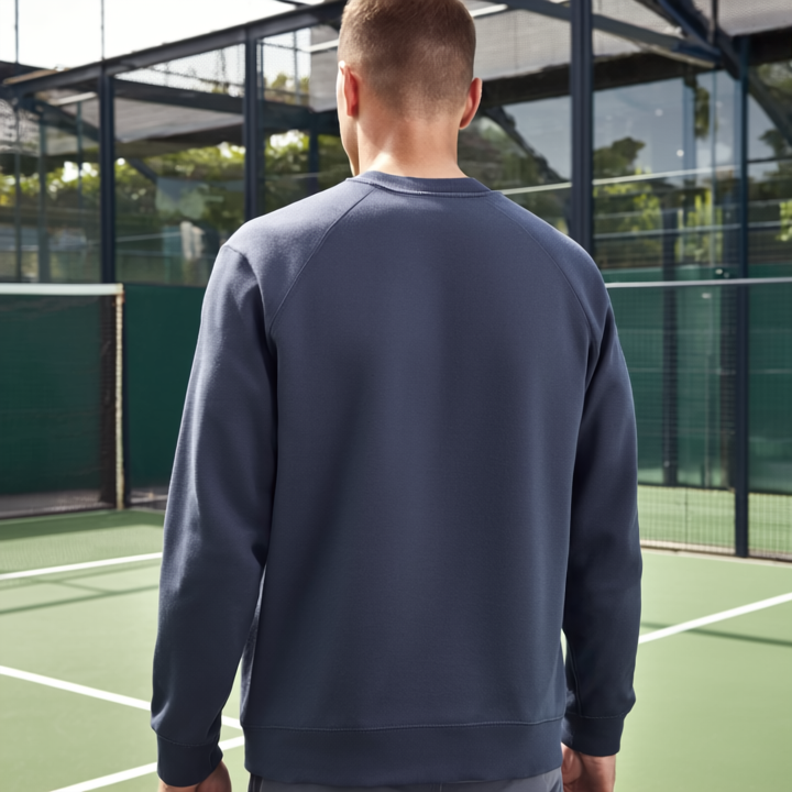 Heavy basic padel trui / sweater zonder opdruk, warme trui voor sport en vrije tijd.