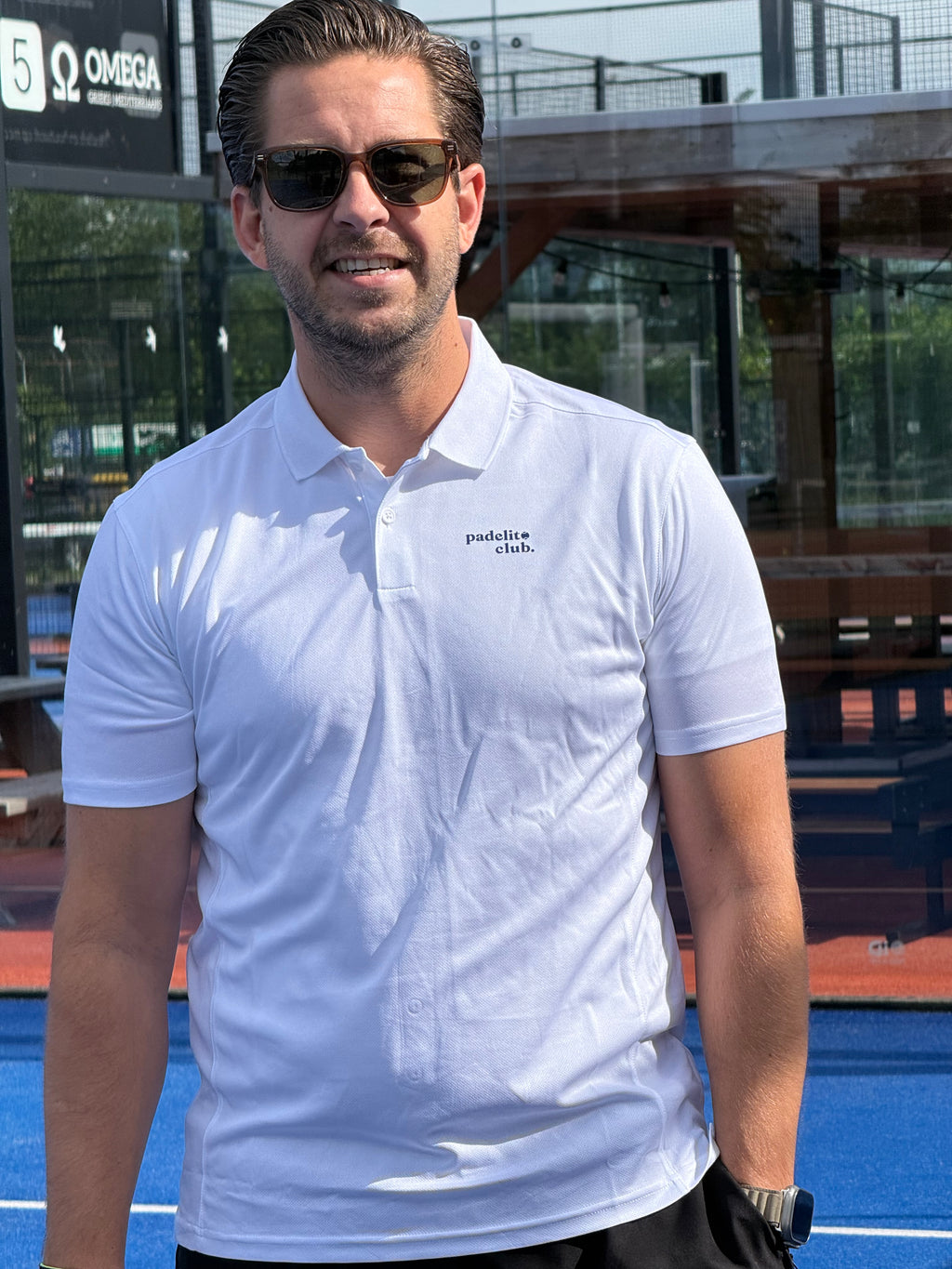 Padelito Club - Premium polo - Blauw logo