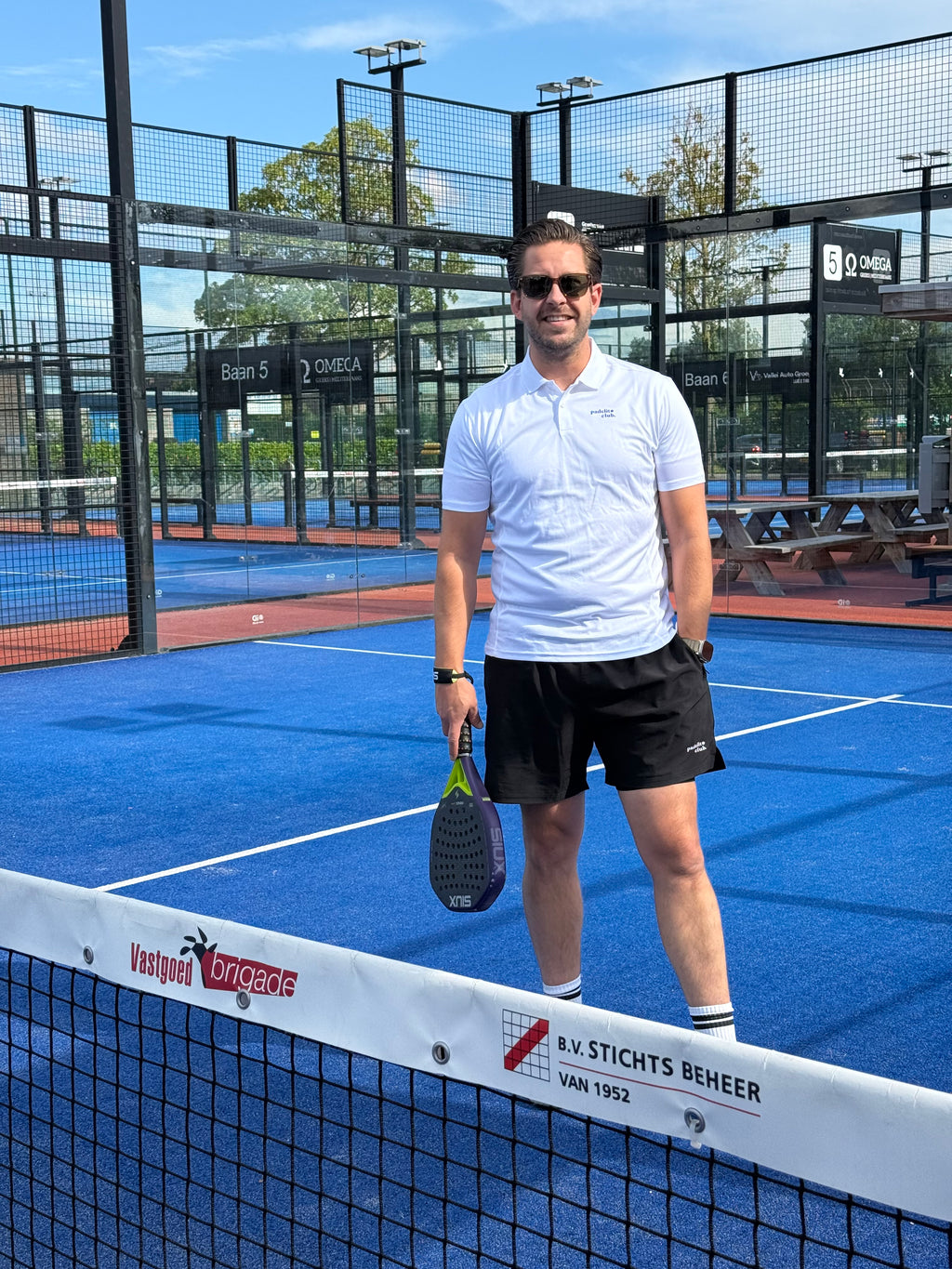 Padelito Club - Premium polo - Blauw logo