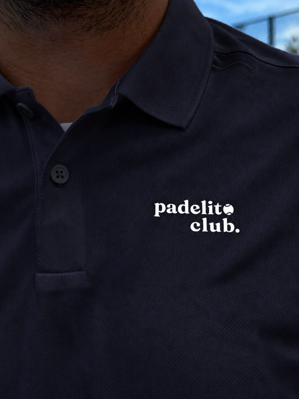 Padelito Club - Premium polo - Wit logo