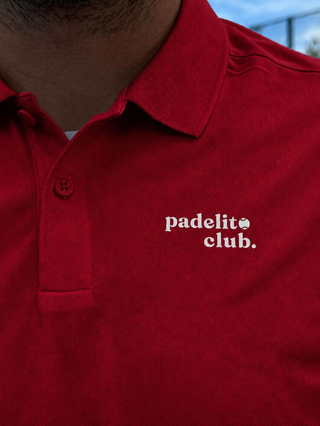 Padelito Club - Premium polo - Wit logo