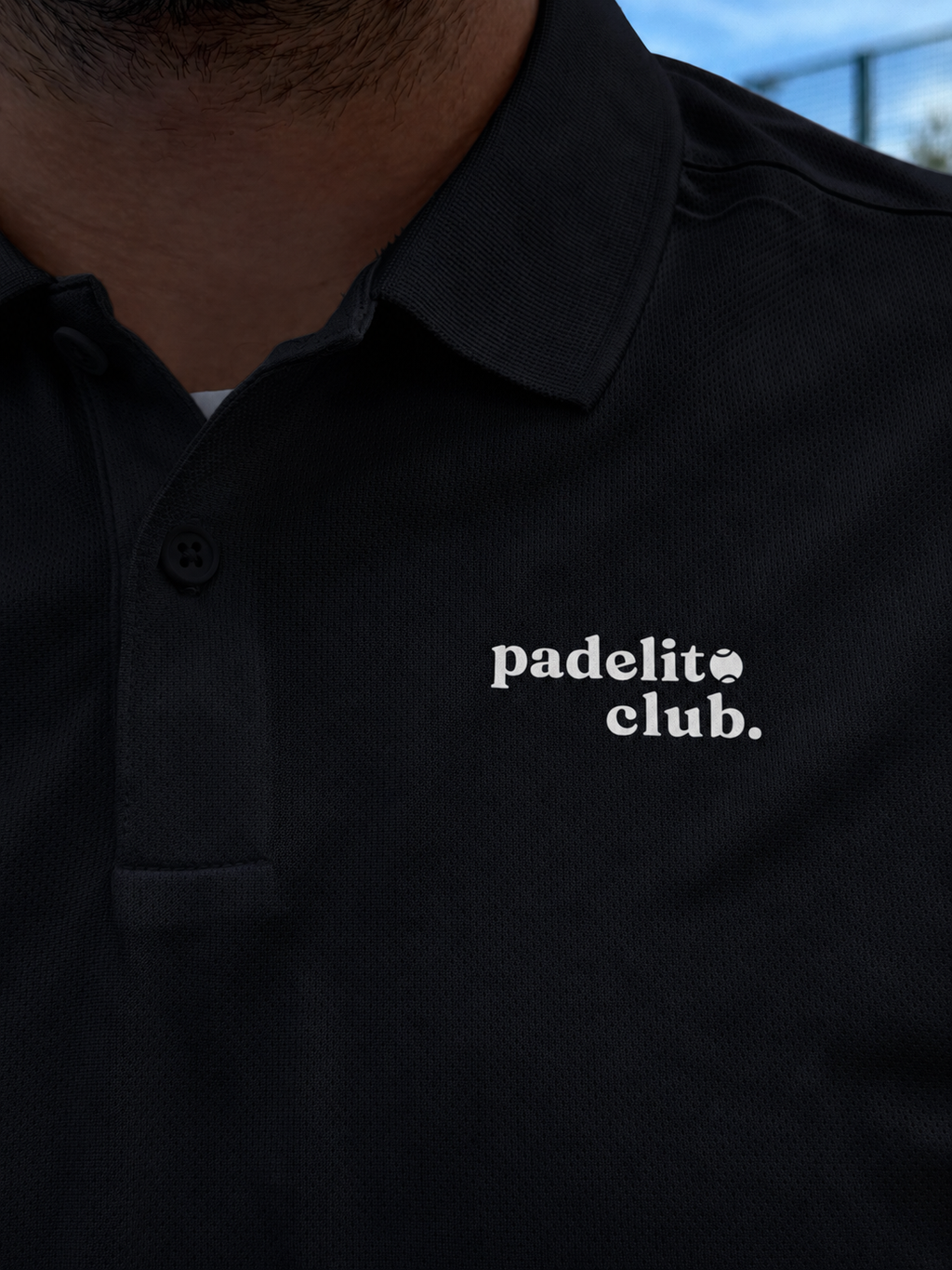 Padelito Club - Premium polo - Wit logo