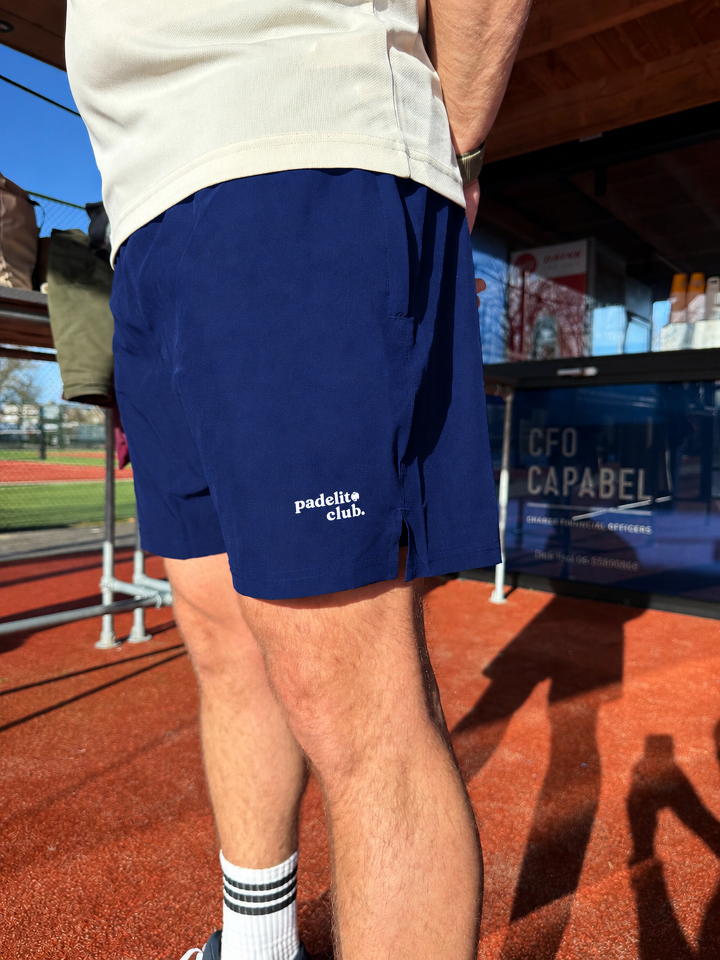 Padelito - Men's Double Layer Sports Short Padelito Club Polo Blauw